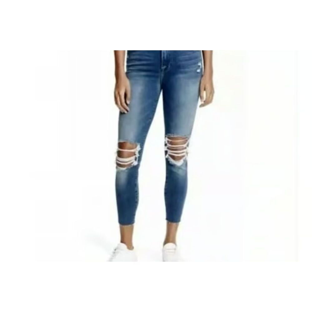FRAME Le Skinny De Jeanne Crop Distressed Jeans Size 26